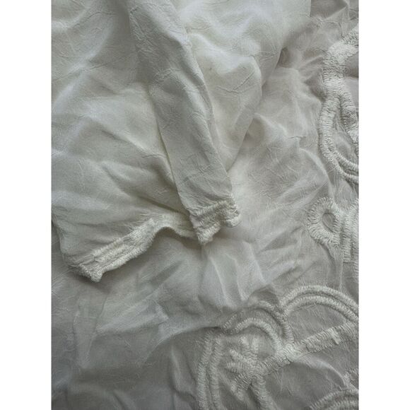 Johnny Was Ivory Tunic Top Blouse Rayon-No Size Tag-measures Like Large- - Picture 5 of 13